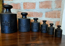 6 Historische Eisengewichte ab